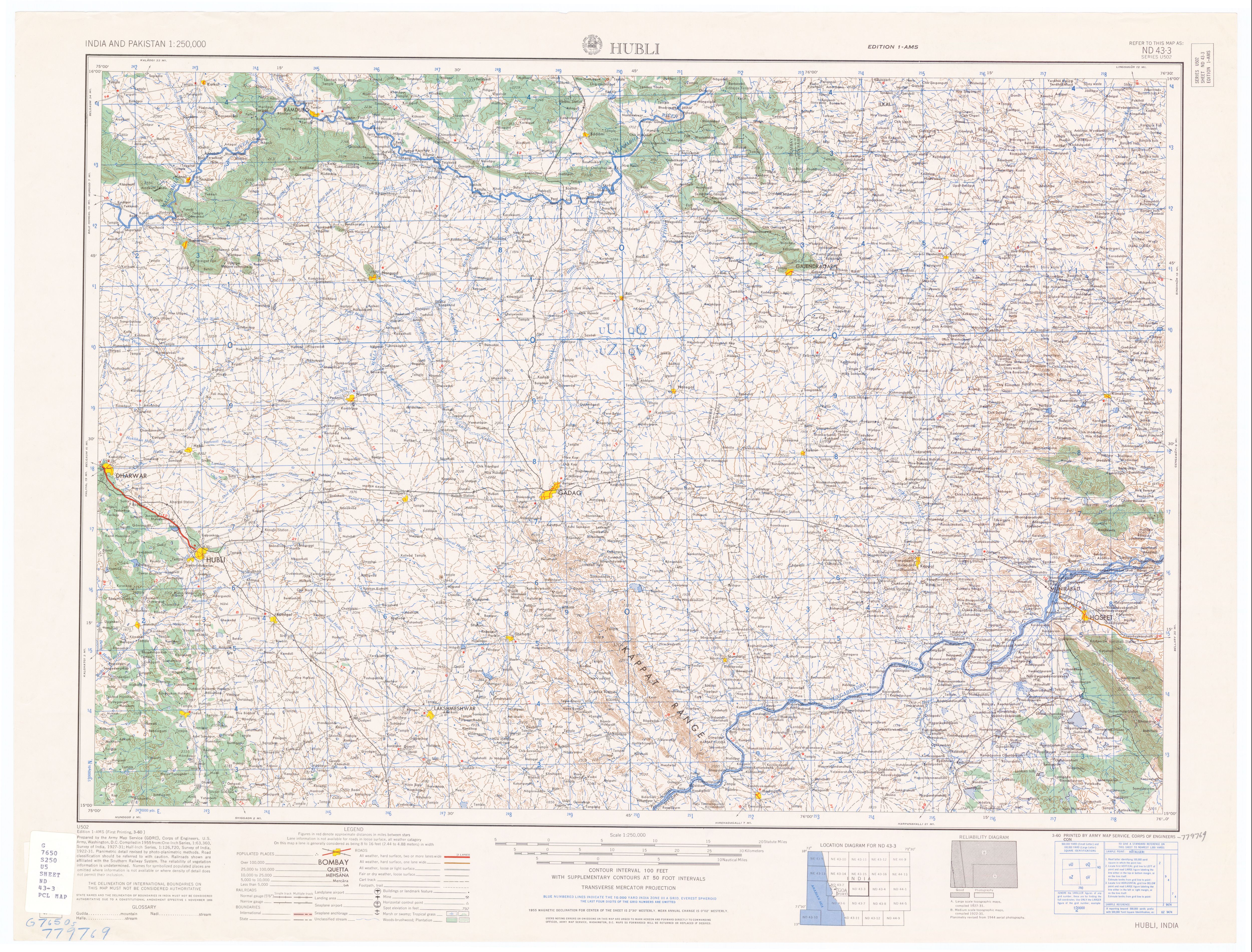 1:24000 Scale YellowMaps Lorain OH topo map 1960 26.9 x 22.1 in Updated 1961 7.5 X 7.5 Minute Historical 