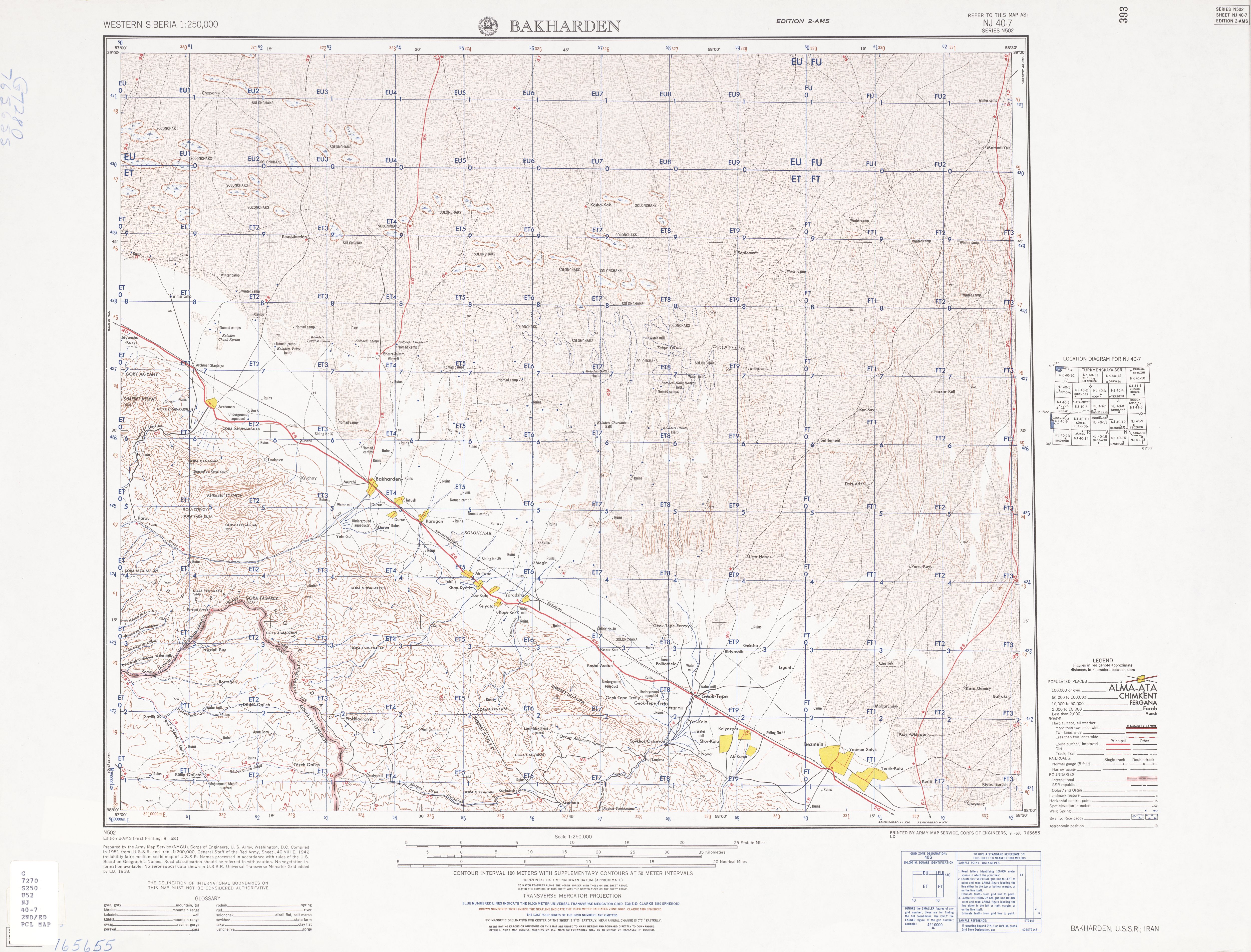 Western Siberia AMS Topographic Maps - Perry-Castañeda Map 