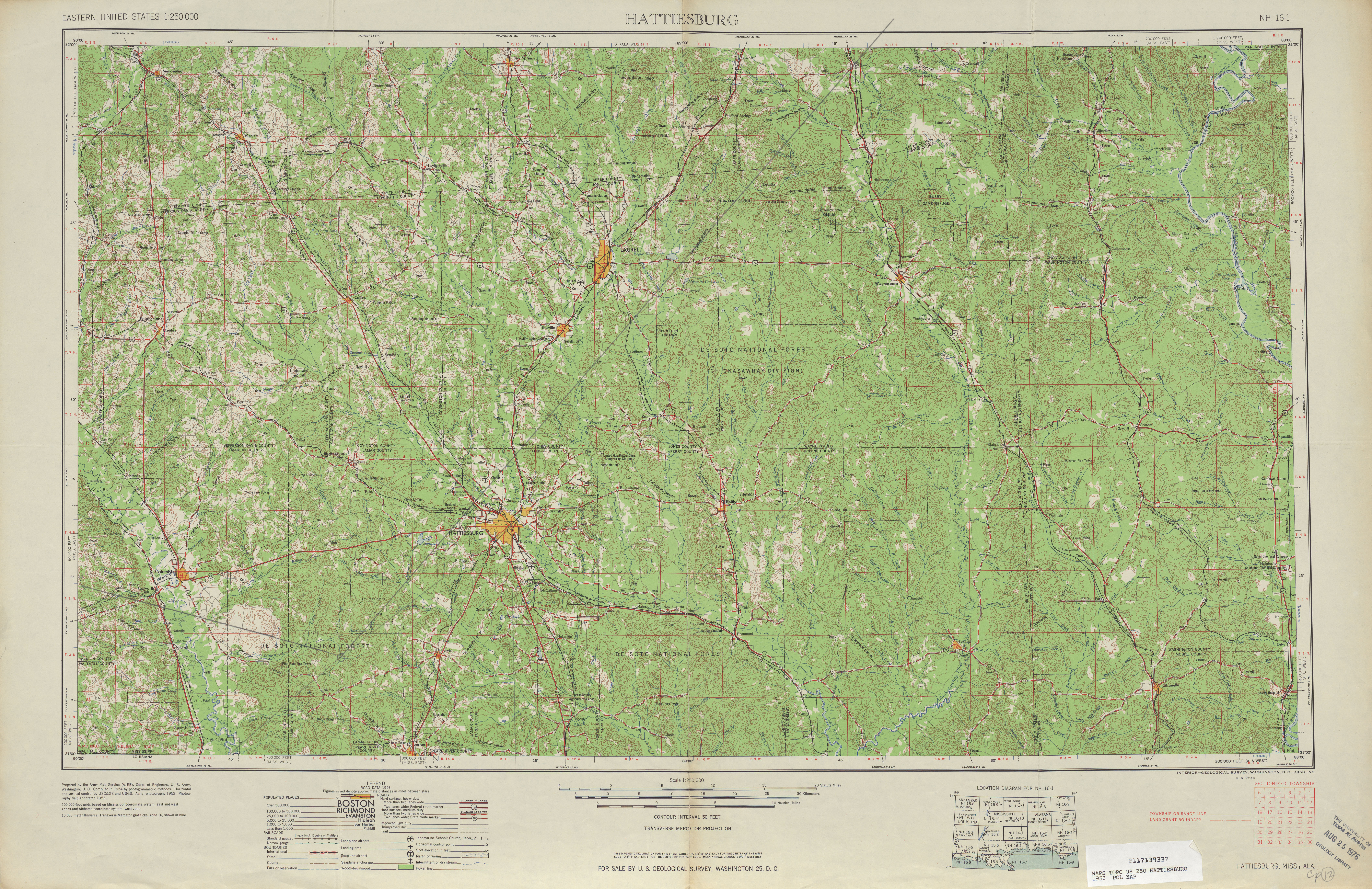 VINTAGE ANTIQUE 1940 MOBILE Alabama AL USGS Topographic Quadrangle Topo Quad Map 