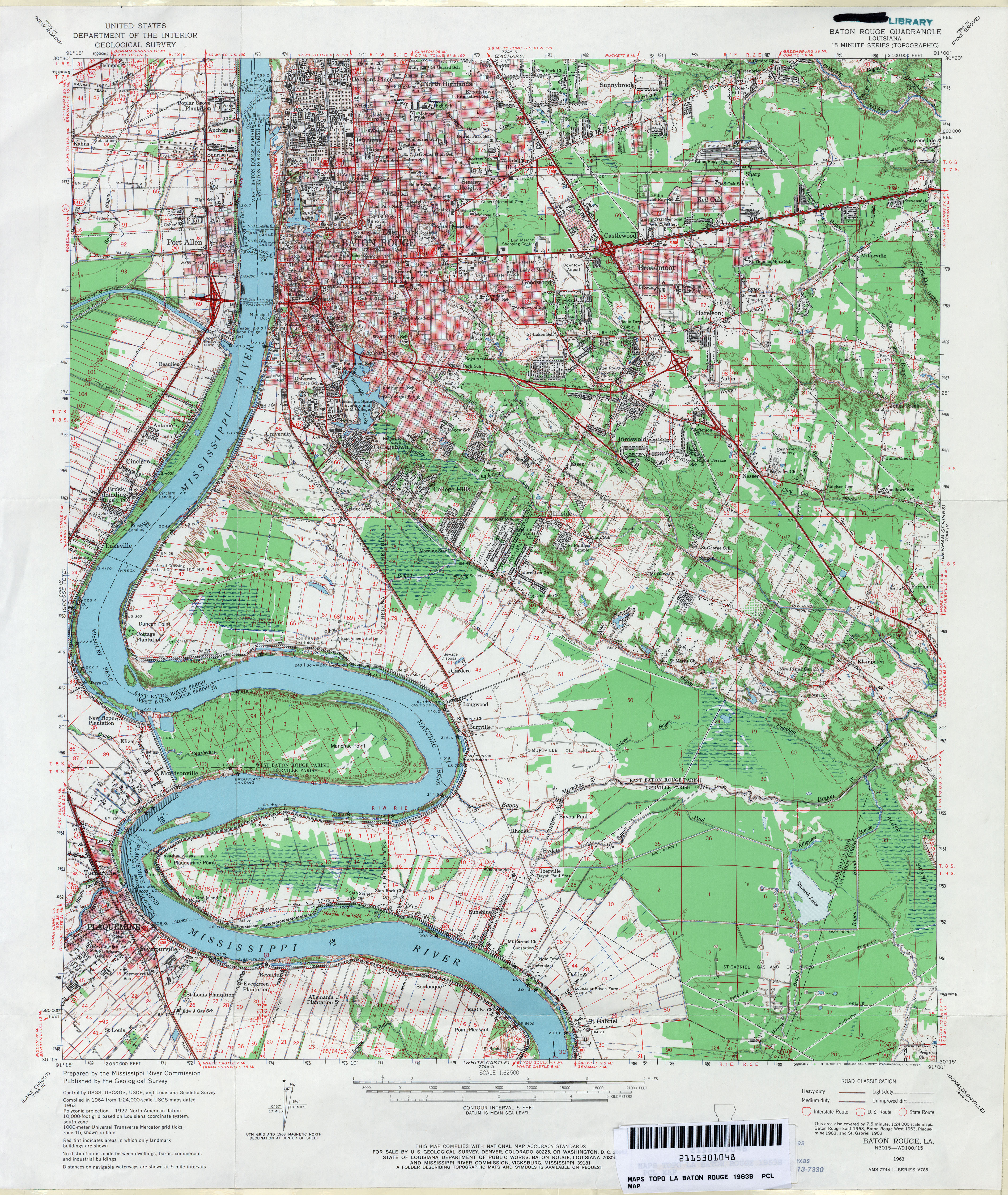 The Louisiana State University topographical map of Louisiana : showing the  characteristic features of the surface of the state in symbols and colors -  Maps Project - Birmingham Public Library Digital Collections