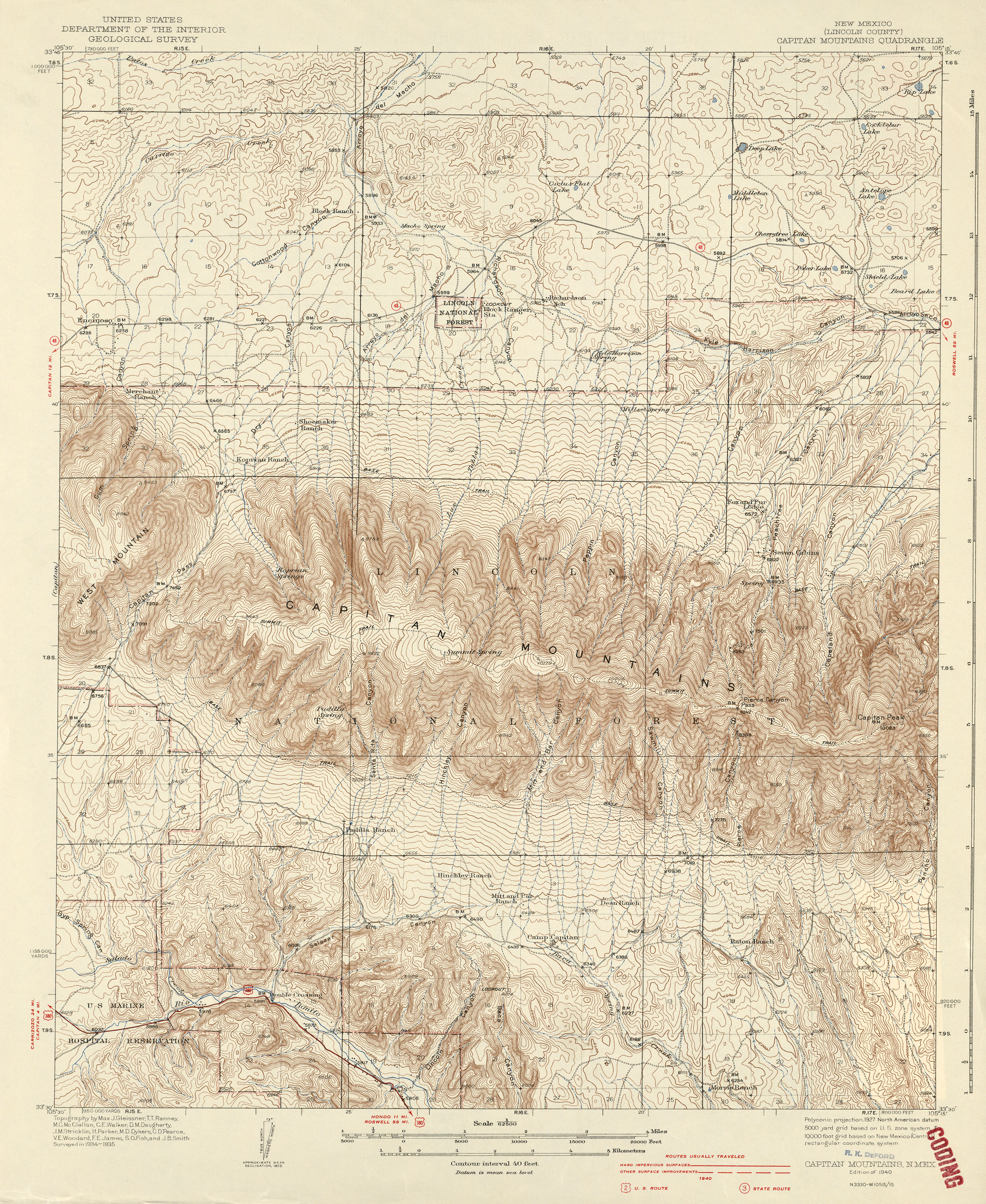 Details about   USGS Topographic Planimetric Map SANTA ROSA New Mexico 1984 100K 