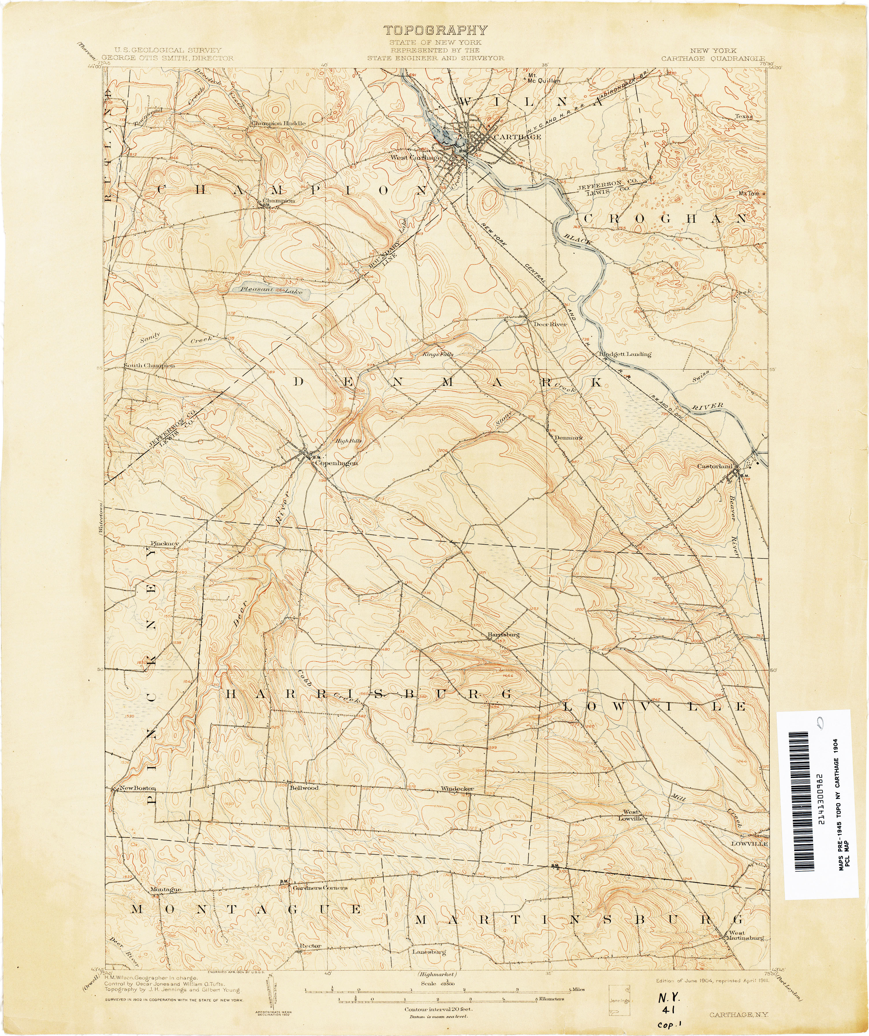 VINTAGE ANTIQUE 1948 NIAGARA FALLS New York NY USGS Topographic Topo Quad Map 