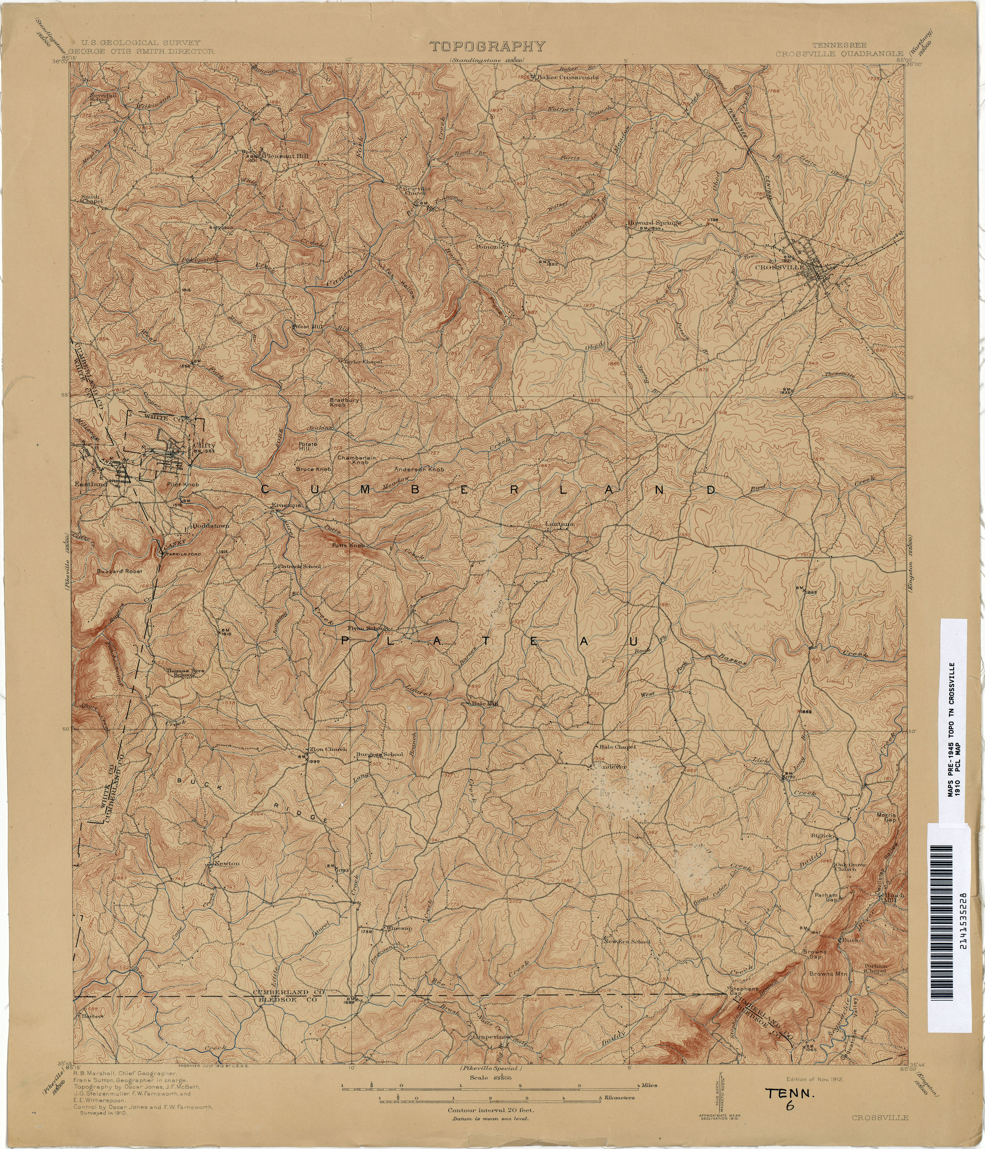 TVA 1981-100K USGS Topographic Map TULLAHOMA Tennessee 
