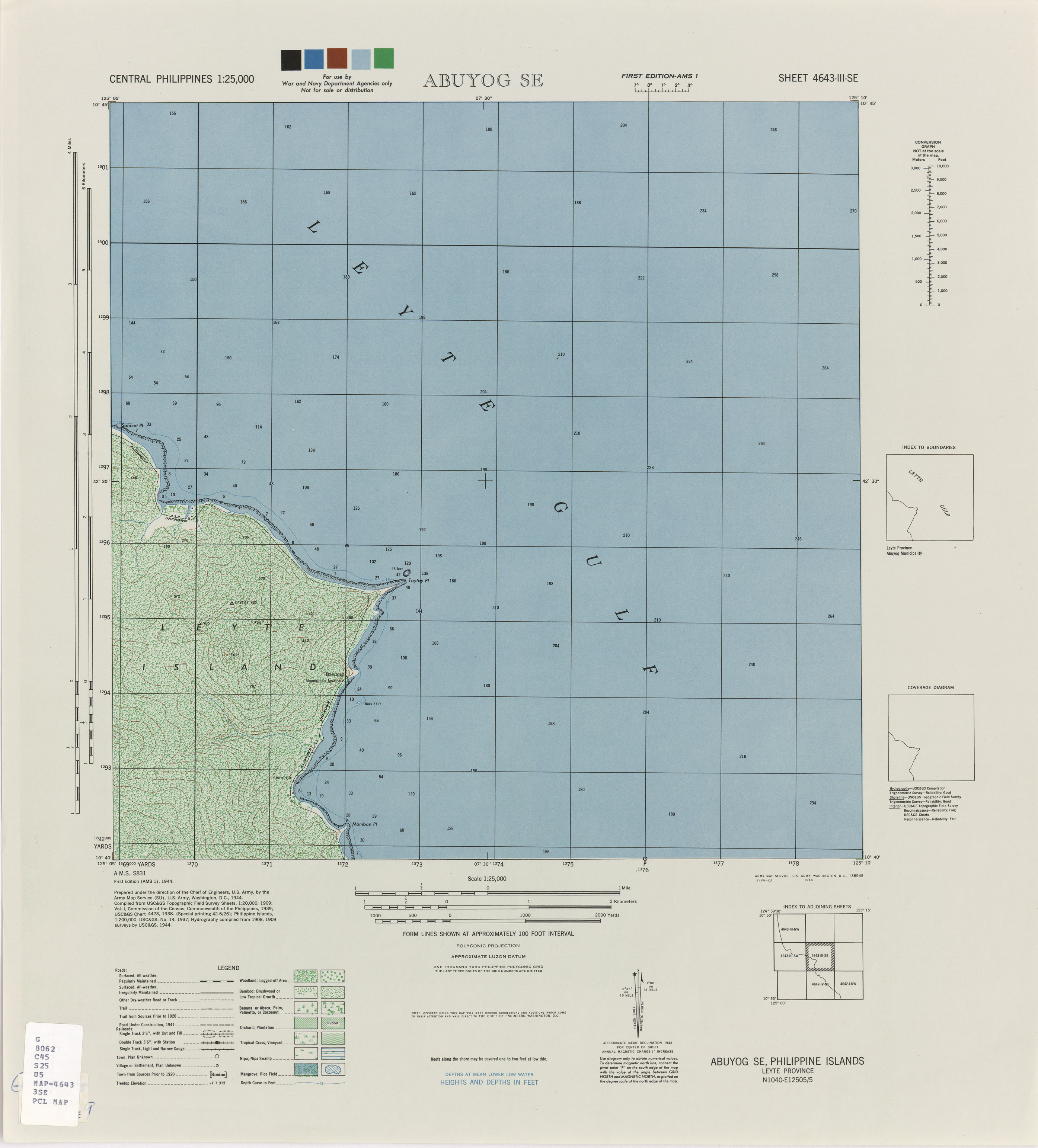 Central Philippines AMS Topographic Maps - Perry-Castañeda Map ...