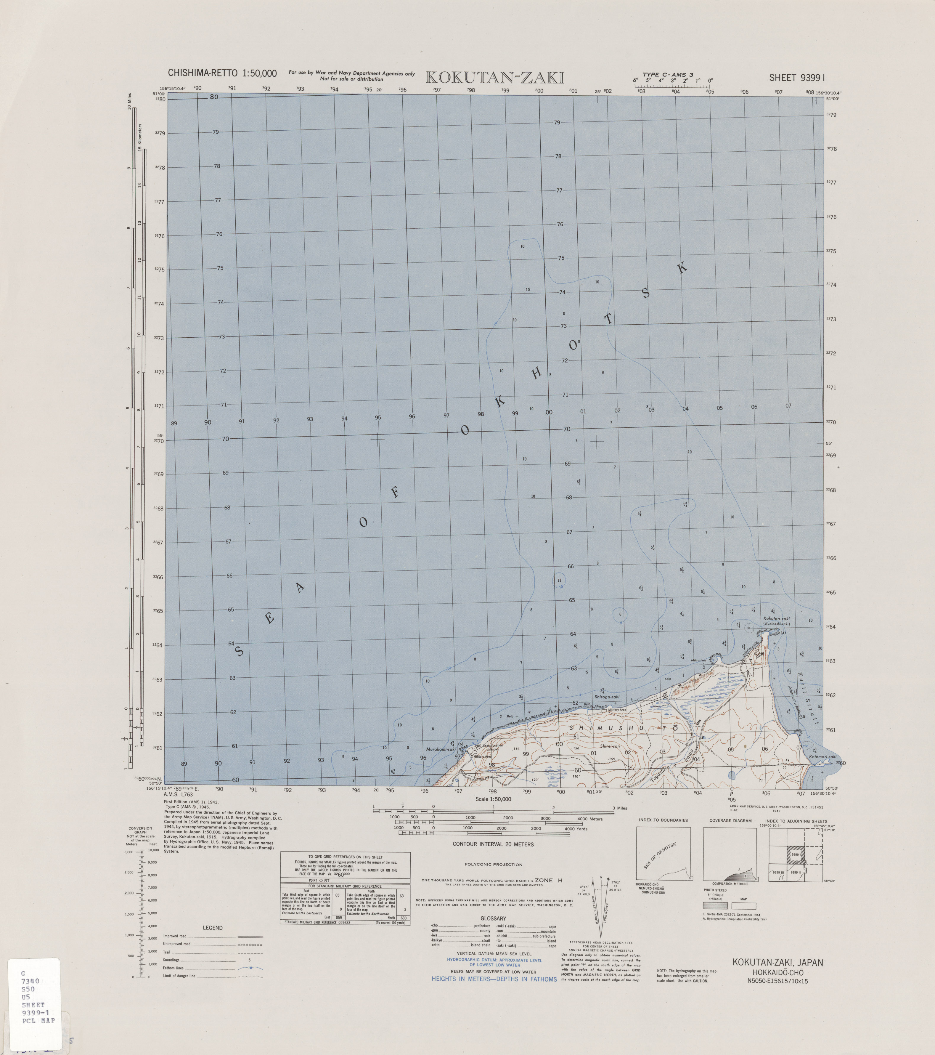 Chishima-Retto AMS Topographic Maps - Perry-Castañeda Map Collection ...