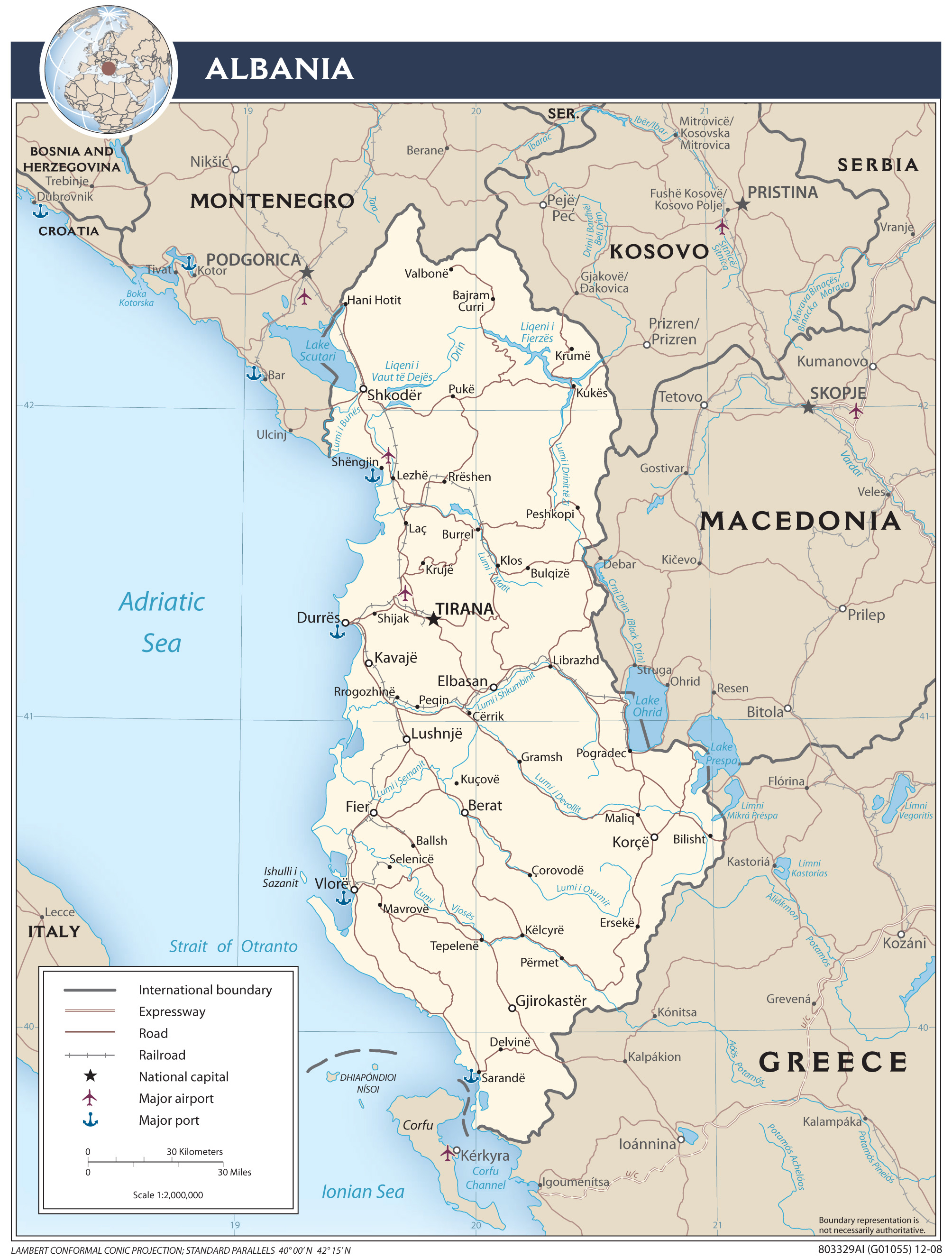 Albanian Map
