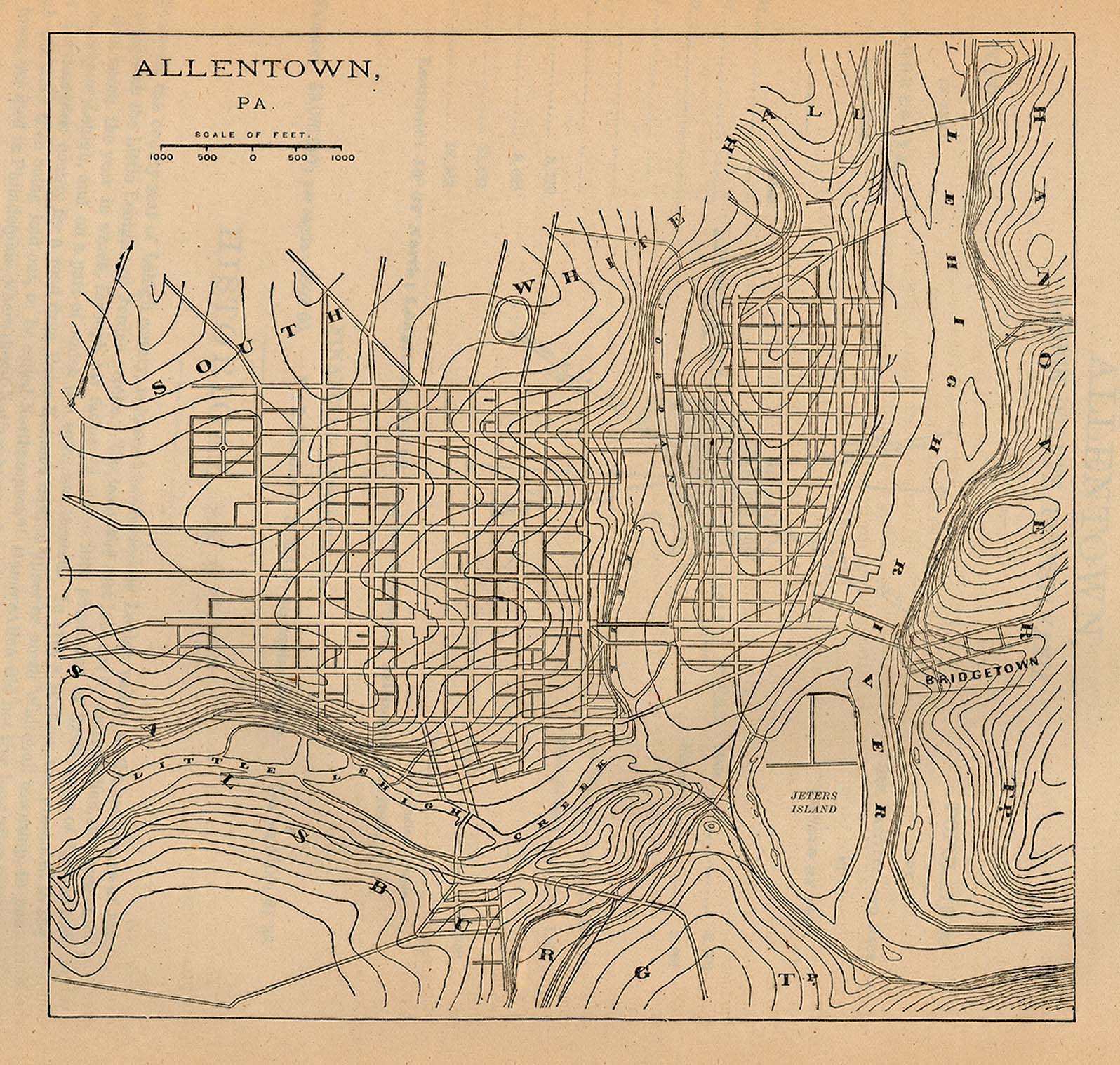 DENVER antique town city plan Colorado BAEDEKER 1904 old map chart 