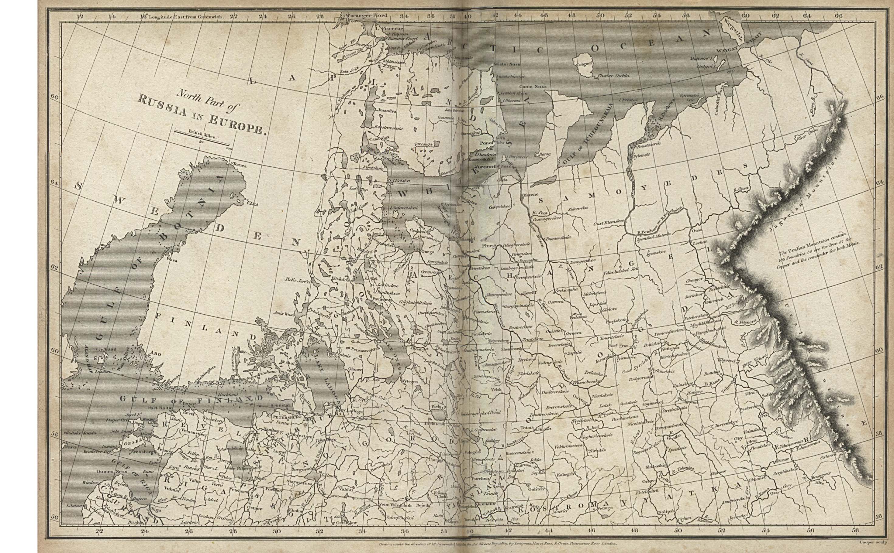 Map of Russia c1776 repro 36x18 