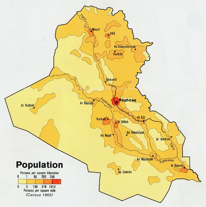 map of iraq outline