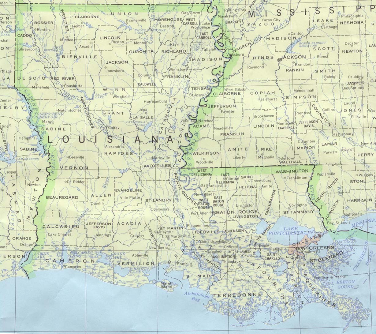 Louisiana Map – 50states